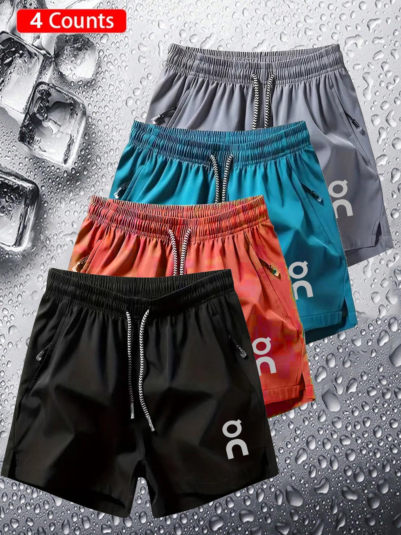 4-Pack Outdoor Casual Ice-Feel Athleisure Shorts, Daily Commute Wear, Trendy Sporty Style, Slim-Fitting Print Design, Unisex Comfortable Set, outdoor sports shorts, Fashionable Summer Shorts 4-Pack Outdoor Casual Ice-Feel Athleisure Shorts, Daily Commute Wear, Trendy Sporty Style, Slim-Fitting Print Design, Unisex Comfortable Set, outdoor sports shorts, Fashionable Summer Shorts