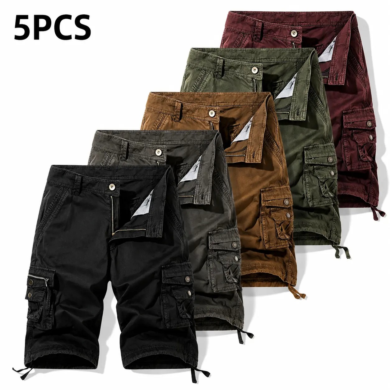 Men's Relaxed Fit Multi-Pocket Cargo Shorts