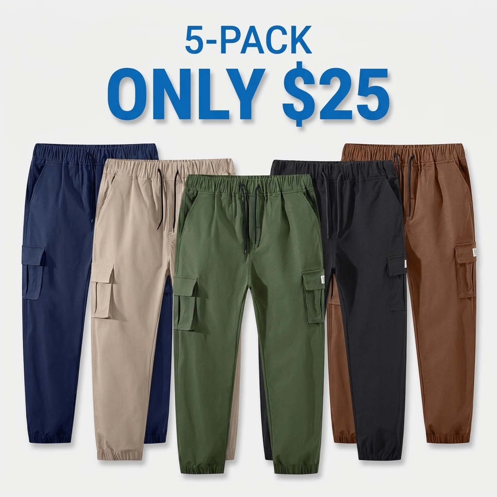 Men’s Slim-Fit Multi-Pocket Cargo Joggers