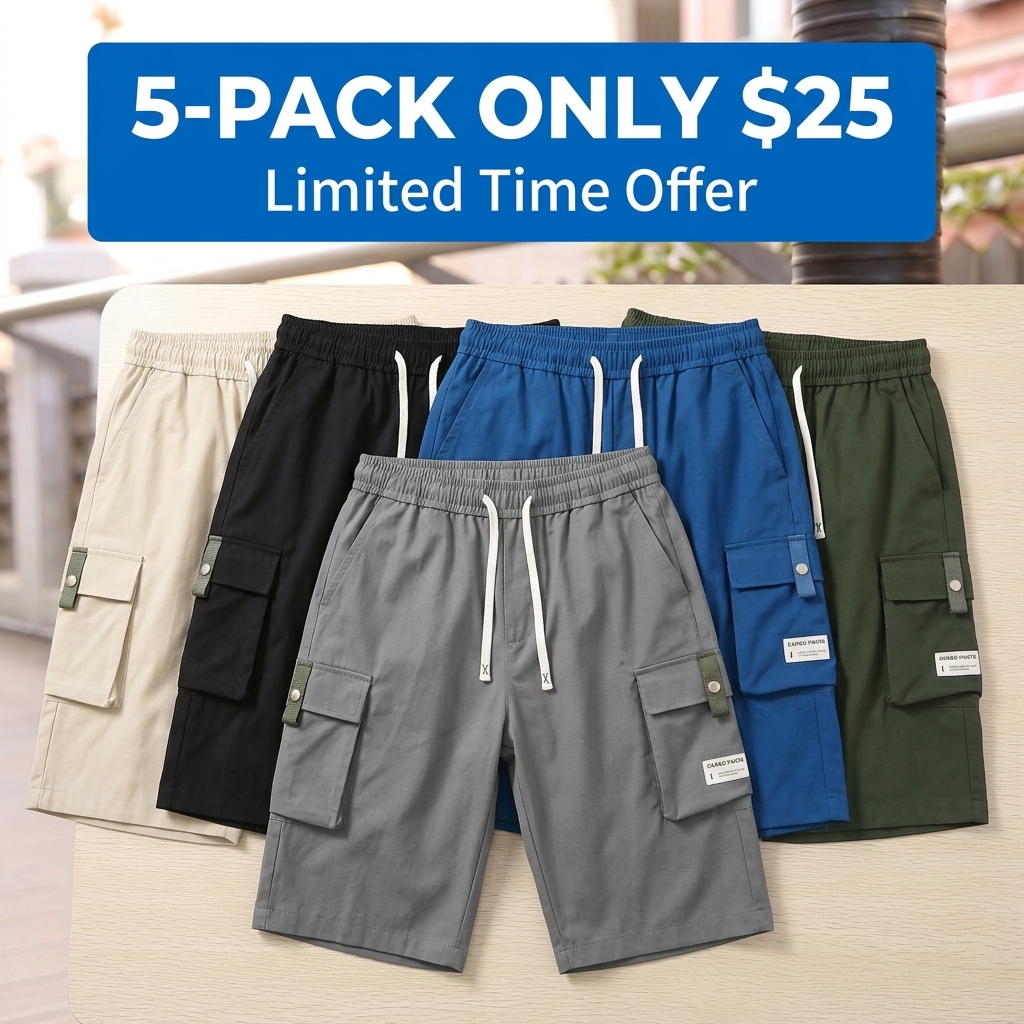 UrbanFlex Multi-Pocket Cargo Shorts