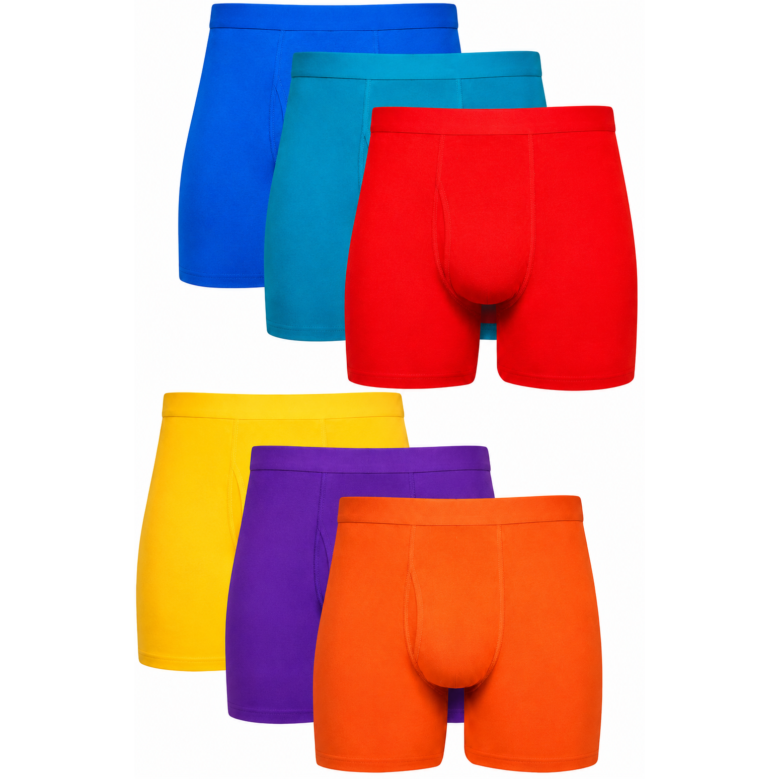 6-Pack Men's Cool & Breathable Cotton Boxer Briefs