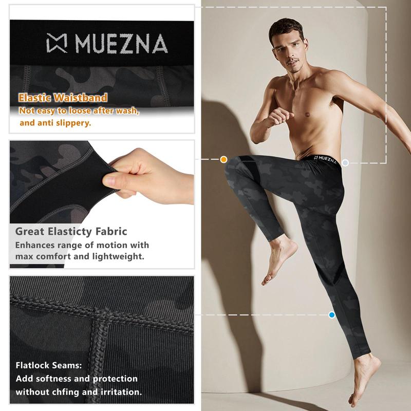 Men's Warmth-Preserving Jacket and Underwear Set - Underpants, Overalls, Long Pants - Base Layer Warmth-Resistant Fur Liner