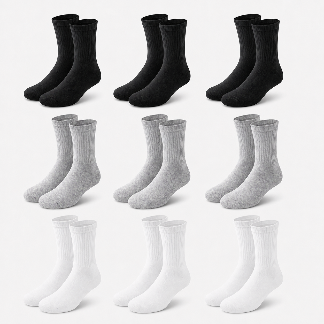 9-PAIR SOCKS ONLY $5 - No Show, Ankle & Crew Styles