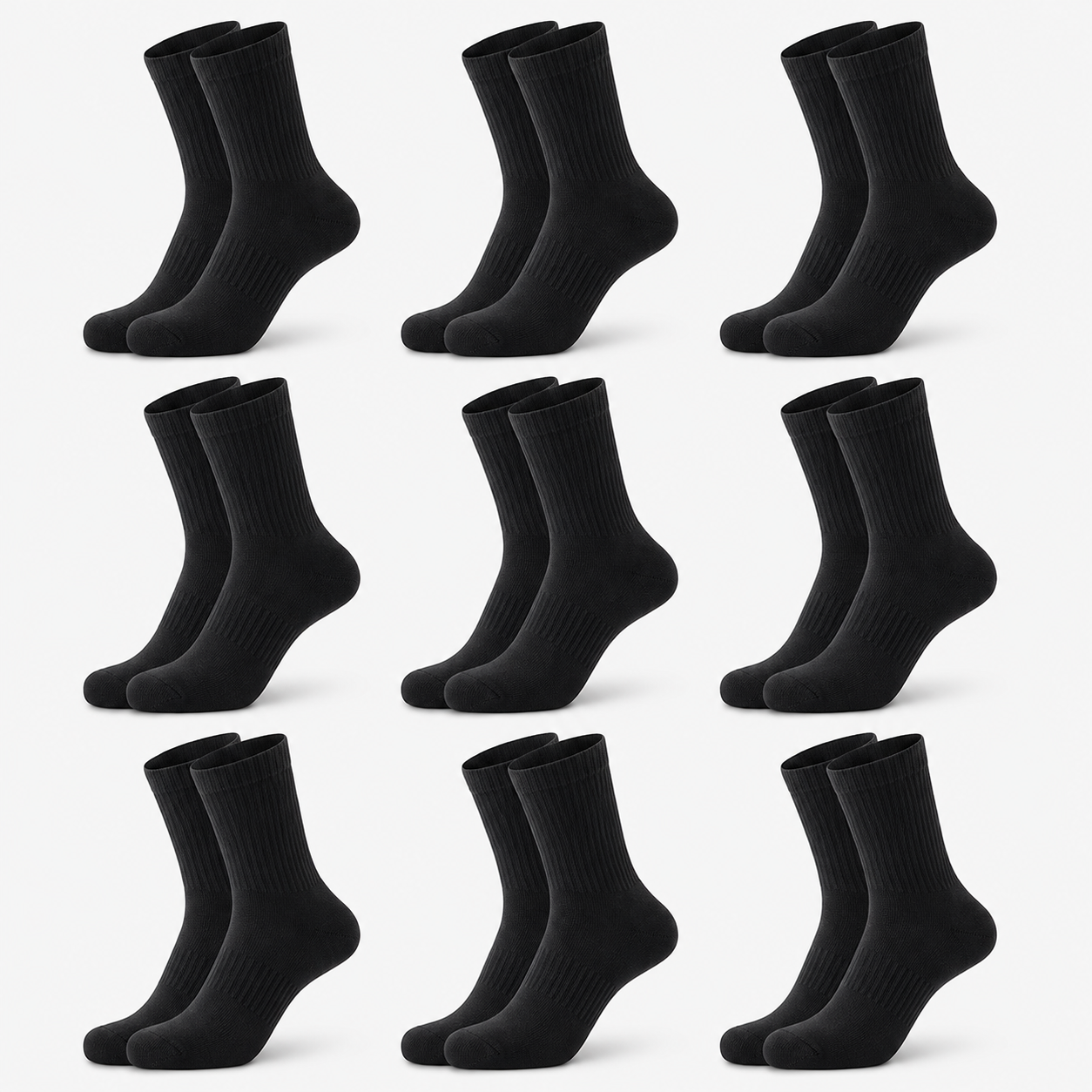 9-PAIR SOCKS ONLY $5 - No Show, Ankle & Crew Styles