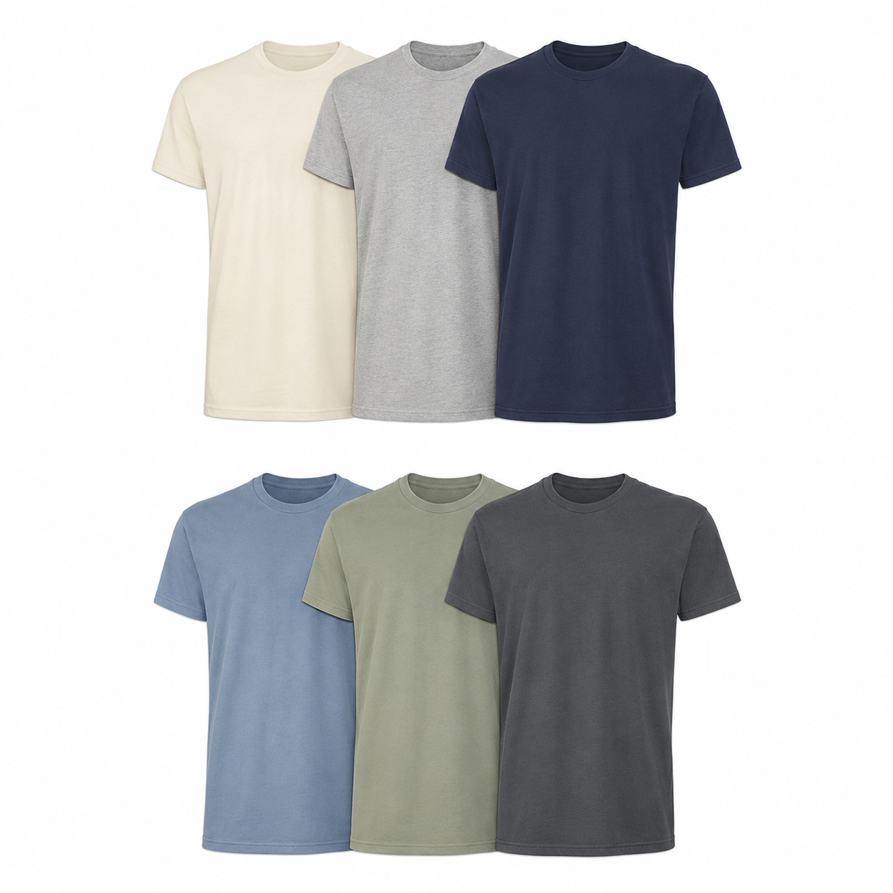 Men's 6-Pack Classic Cotton Crew Neck Undershirts