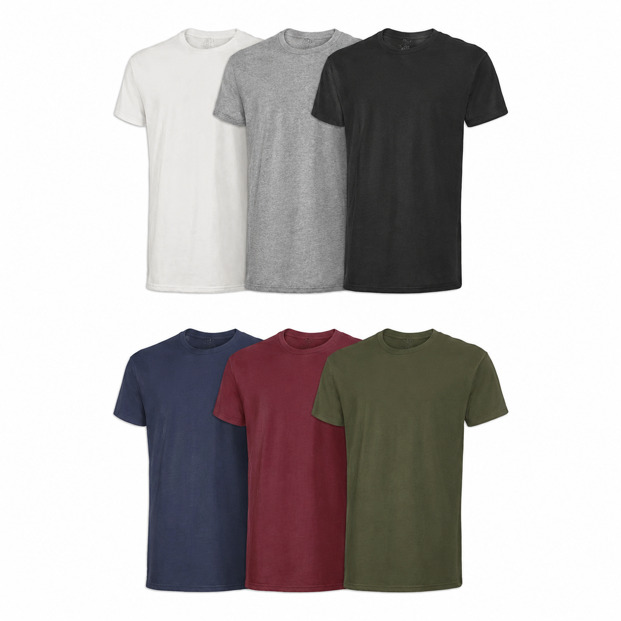 Men's 6-Pack Classic Cotton Crew Neck Undershirts
