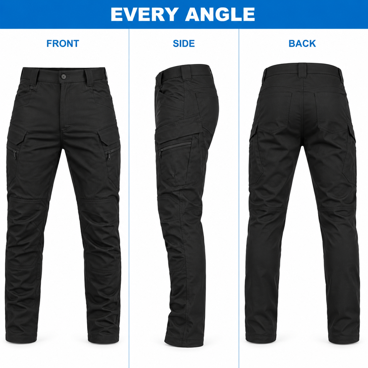 Men's Stretch Tactical Cargo Work Pants Multi-Pack