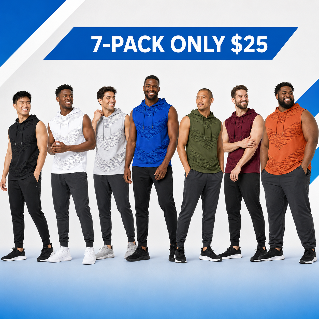 Men's Ventilated Sleeveless Athletic Hoodies