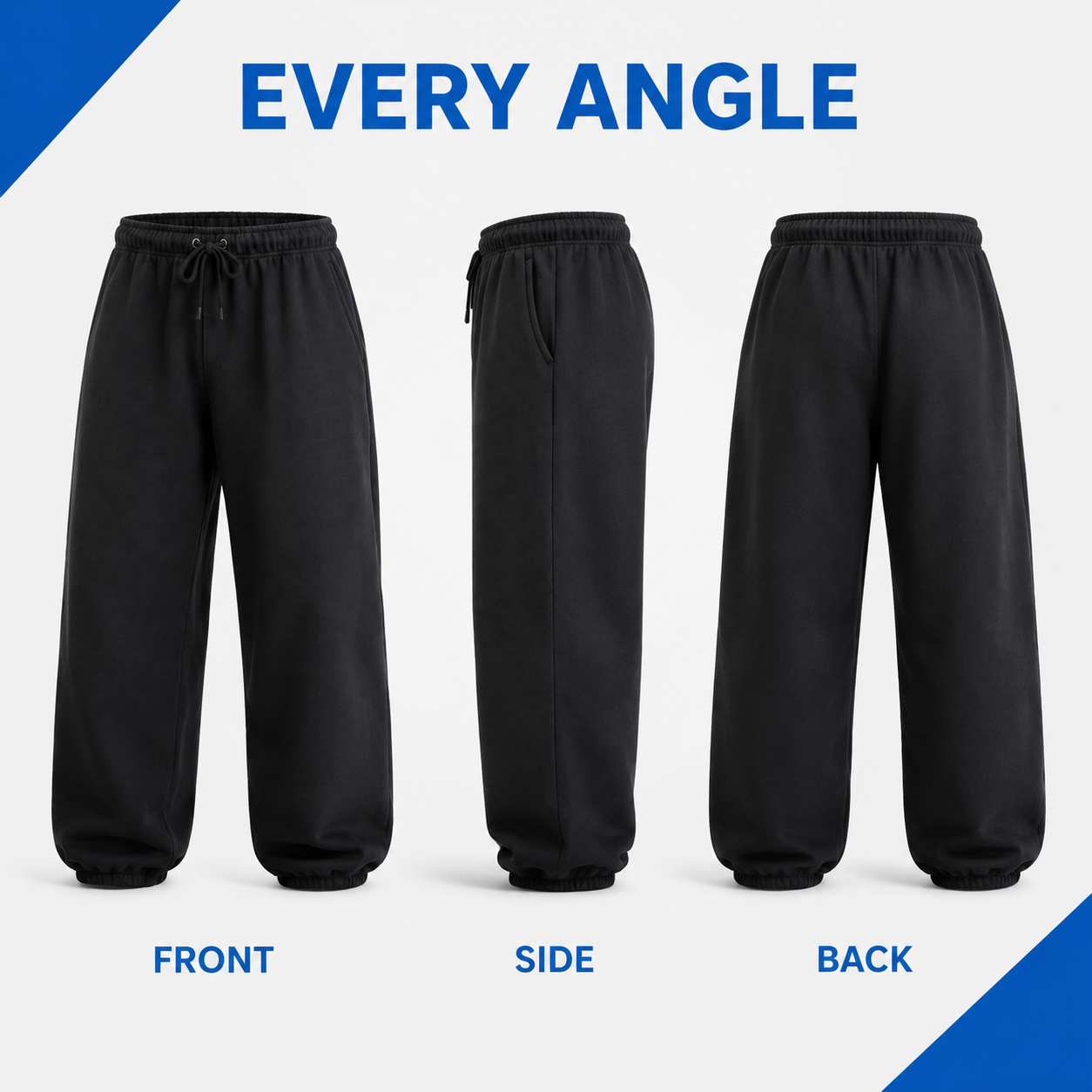 Men's Relaxed Baggy Sweatpants - Drawstring Everyday Joggers