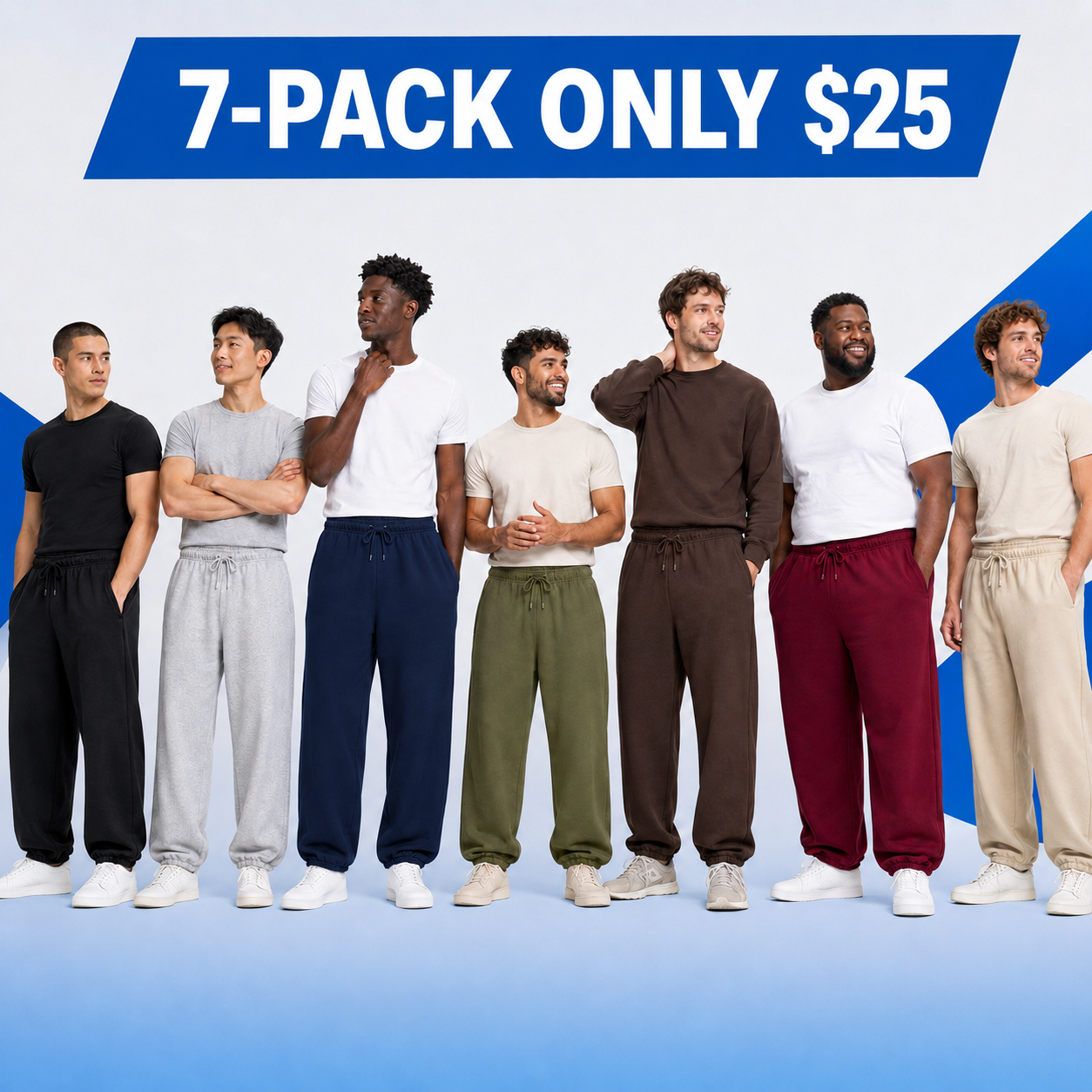 Men's Relaxed Baggy Sweatpants - Drawstring Everyday Joggers