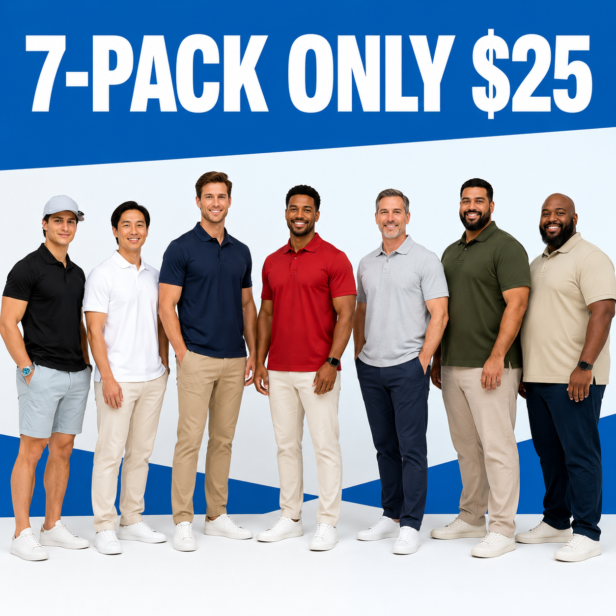 Men's Everyday Stretch Performance Polo Shirts