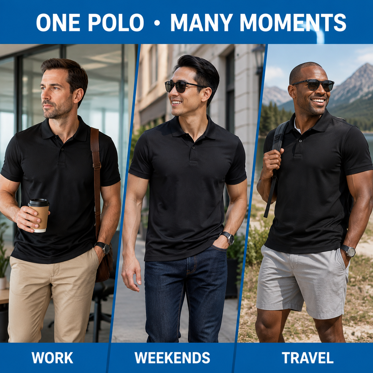 Men's Everyday Stretch Performance Polo Shirts