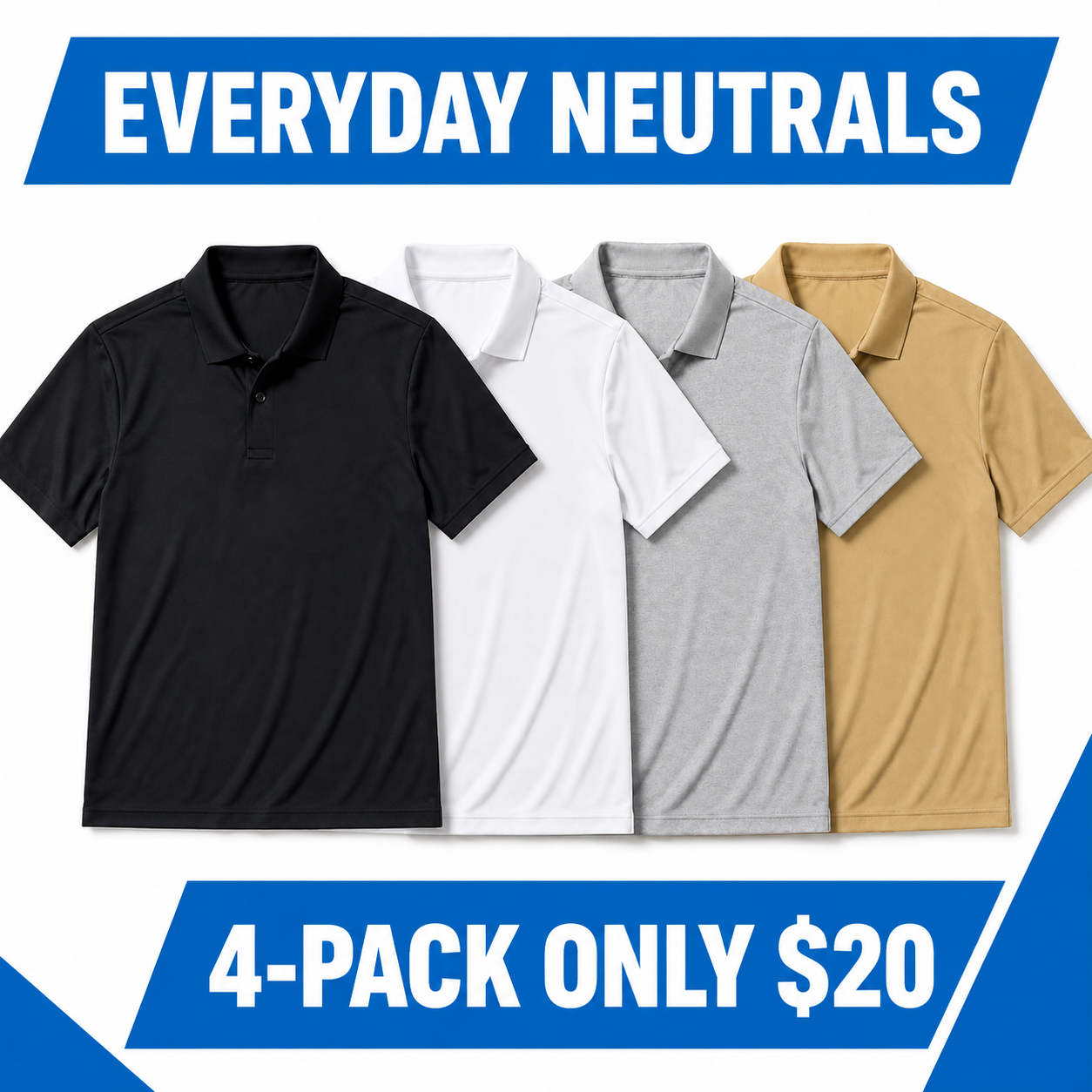 Men's Everyday Stretch Performance Polo Shirts
