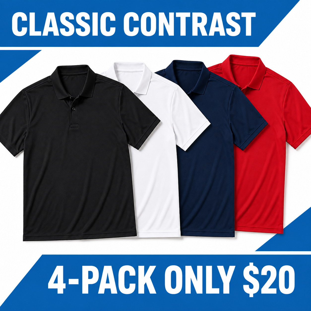 Men's Everyday Stretch Performance Polo Shirts