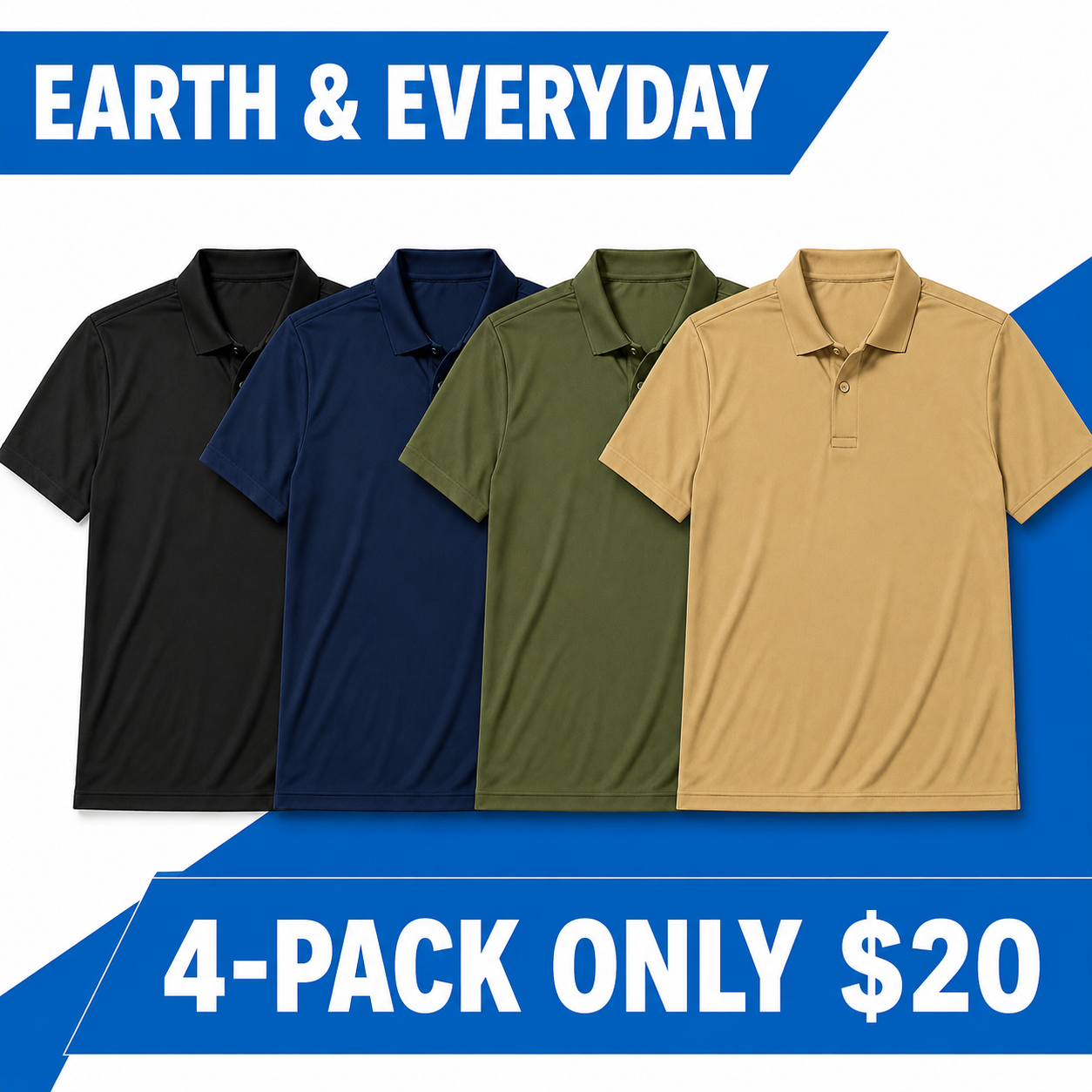 Men's Everyday Stretch Performance Polo Shirts