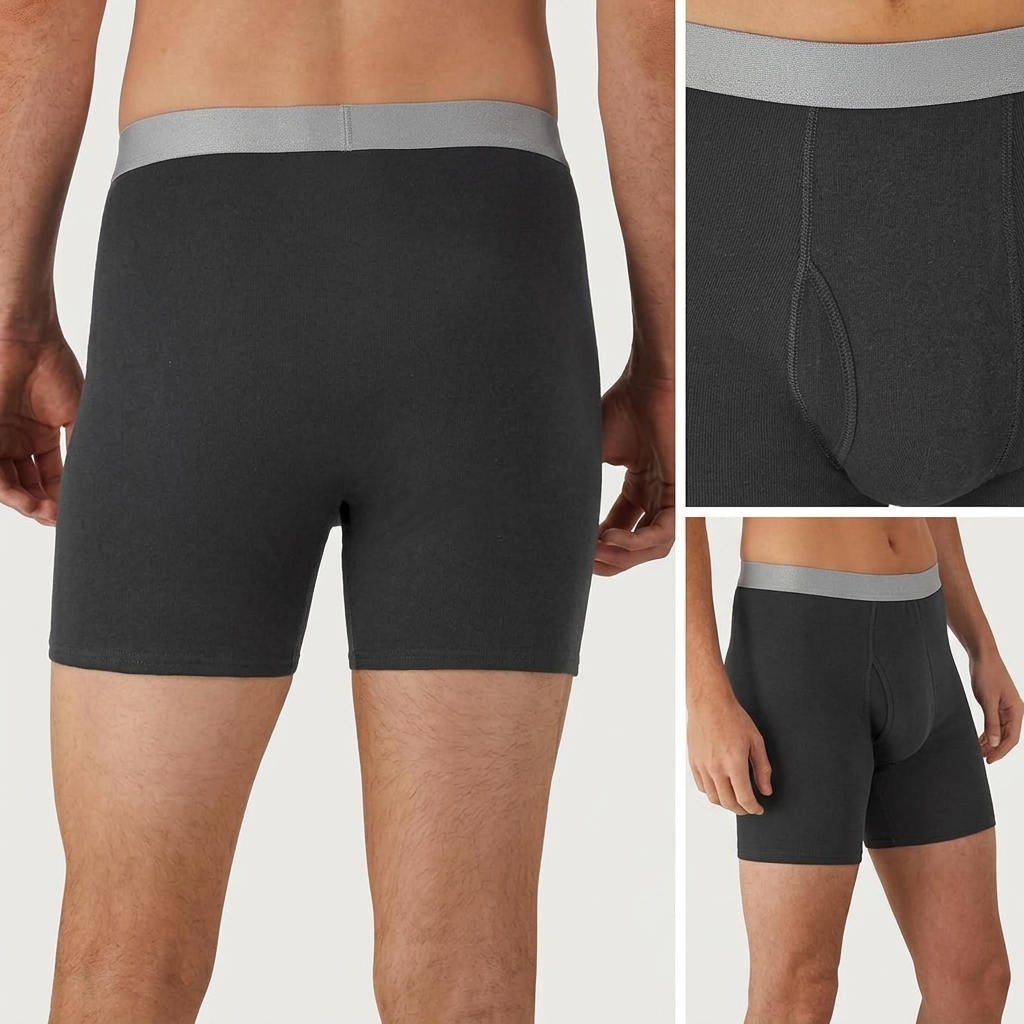 6-Pack Men's Cool & Breathable Cotton Boxer Briefs