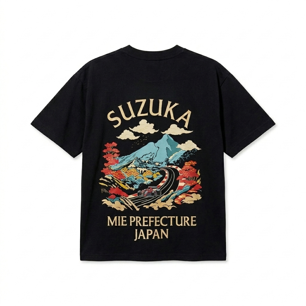 Retro Racing Destination Oversized Graphic T-Shirt