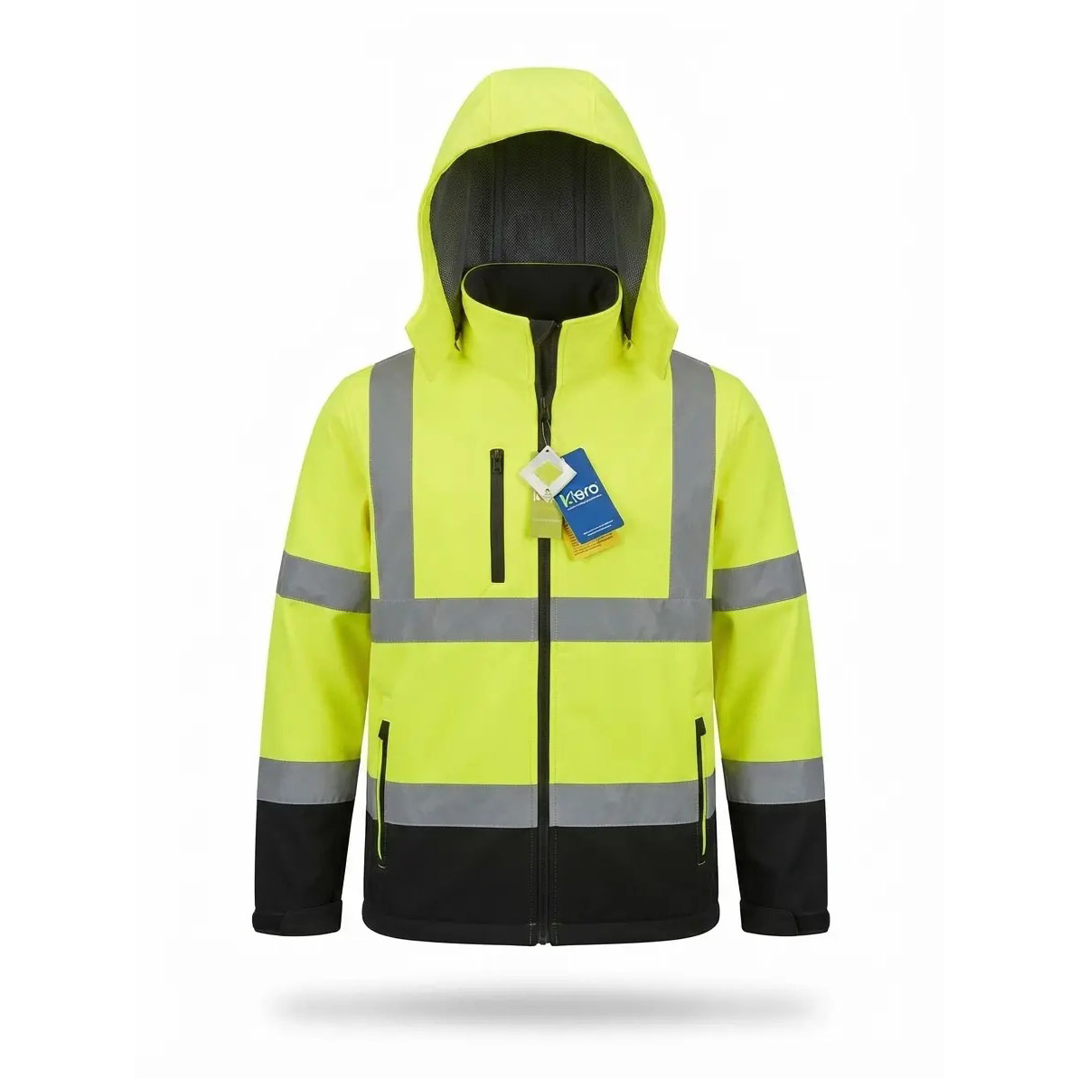 Men's Reflective Hooded Waterproof Work Jacket