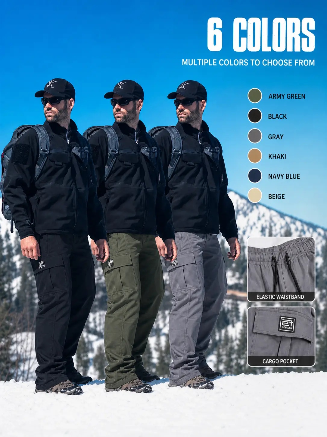 Men's Multi-Pocket Outdoor Cargo Work Pants