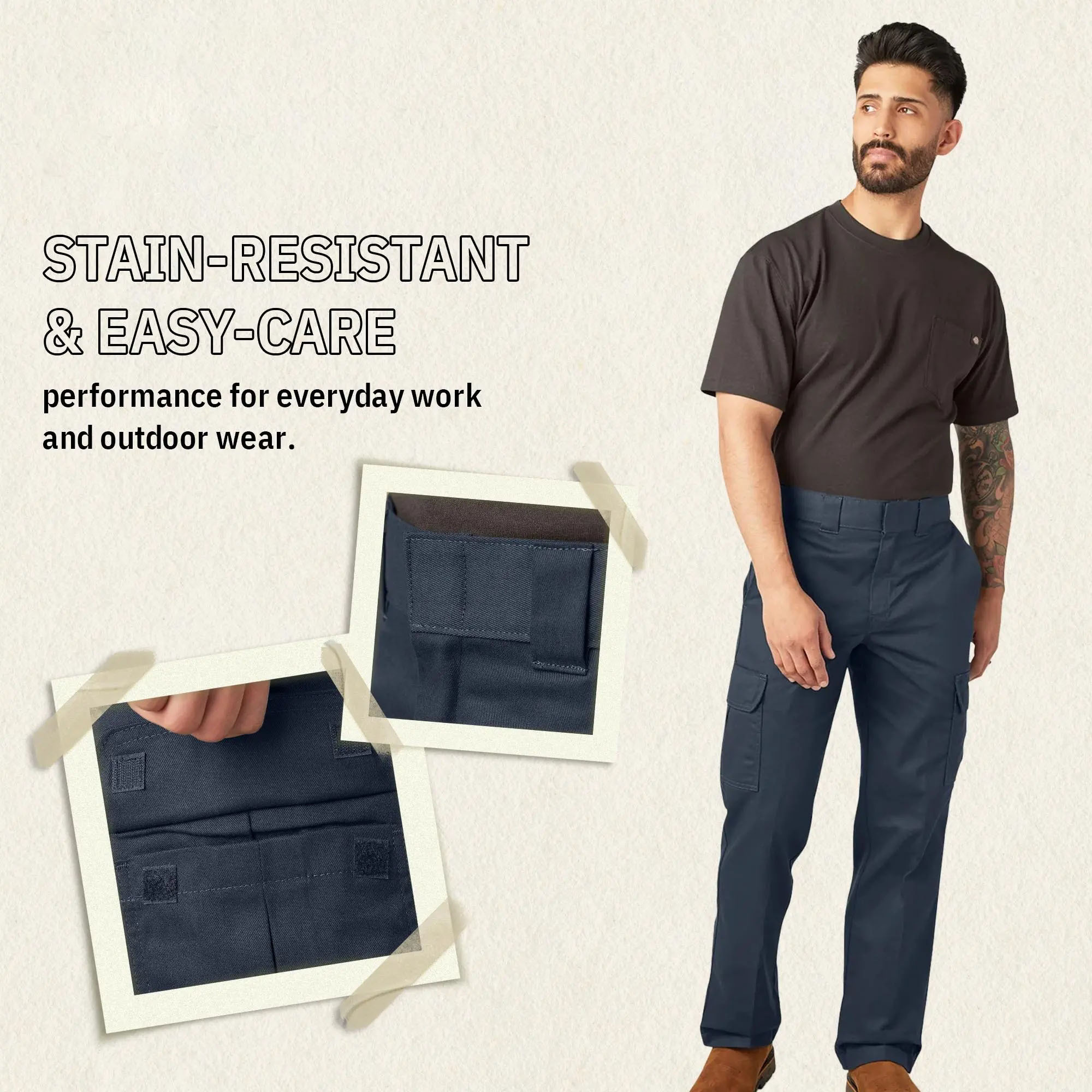 Men's Relaxed Fit Utility Cargo Work Pants