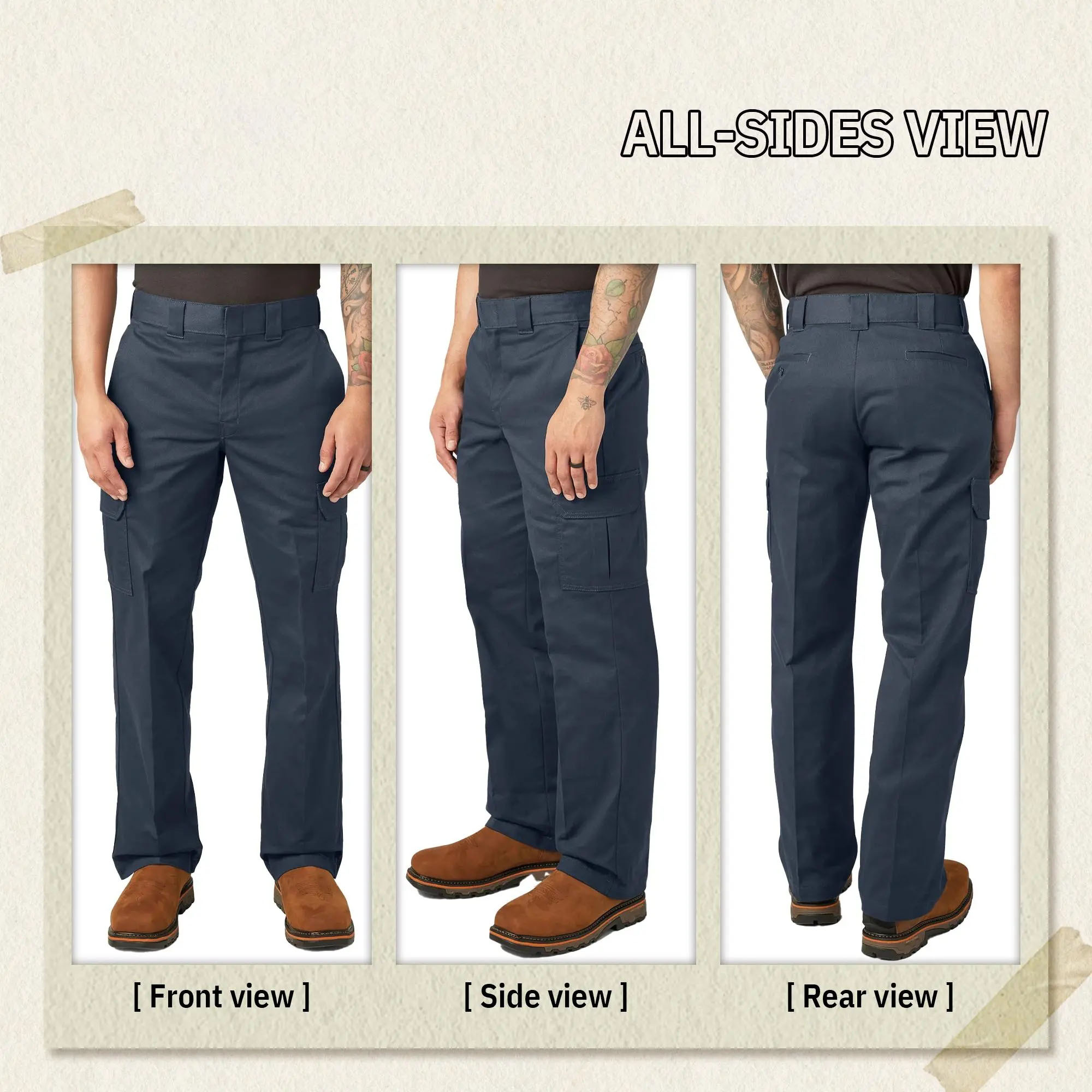 Men's Relaxed Fit Utility Cargo Work Pants