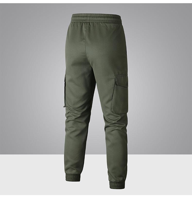 Men's Heavyweight Pants Compatible with Leggings - Workwear Trousers, Multi-Pocket Outdoor Pants with Belt Loop Closure and No Zipper, Suitable for Winter (Solid Color) - Machine Washable