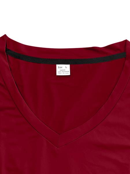 Men's Solid V-Neck Short Sleeve T-Shirt, Soft Breathable Heart-Neck Top, Classic Basic Versatile Tee &ndash; Suitable for Daily Wear, Layering & Outdoor Sports, Casual Fashion Must-Have for Men