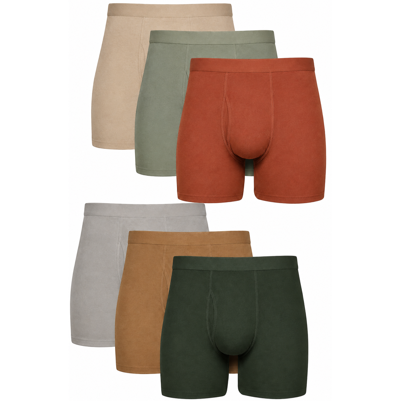 6-Pack Men's Cool & Breathable Cotton Boxer Briefs