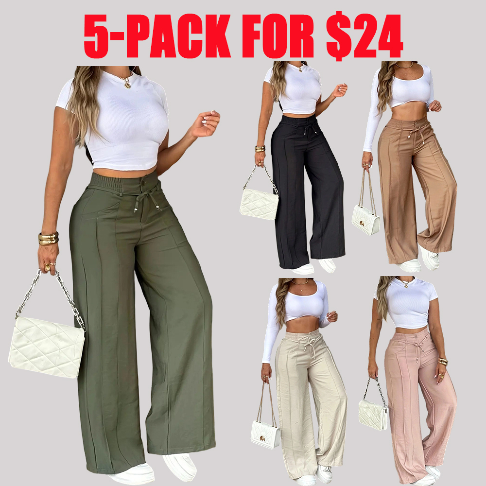 2026 New Women's Wide Leg Casual Pants Trouser