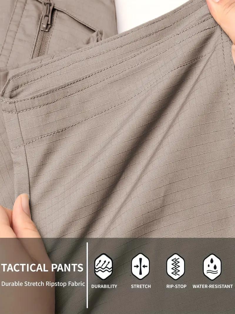 HOMUG Men's Solid Color Tactical Work Pants,230g/m² new fabric,with Multiple Pockets and Zipper Closures, Durable Outdoor Training Pants, Available in Multiple Colors, Fishing, outdoor activities, work, hiking, camping,Suitable for Spring and Autumn Wear.