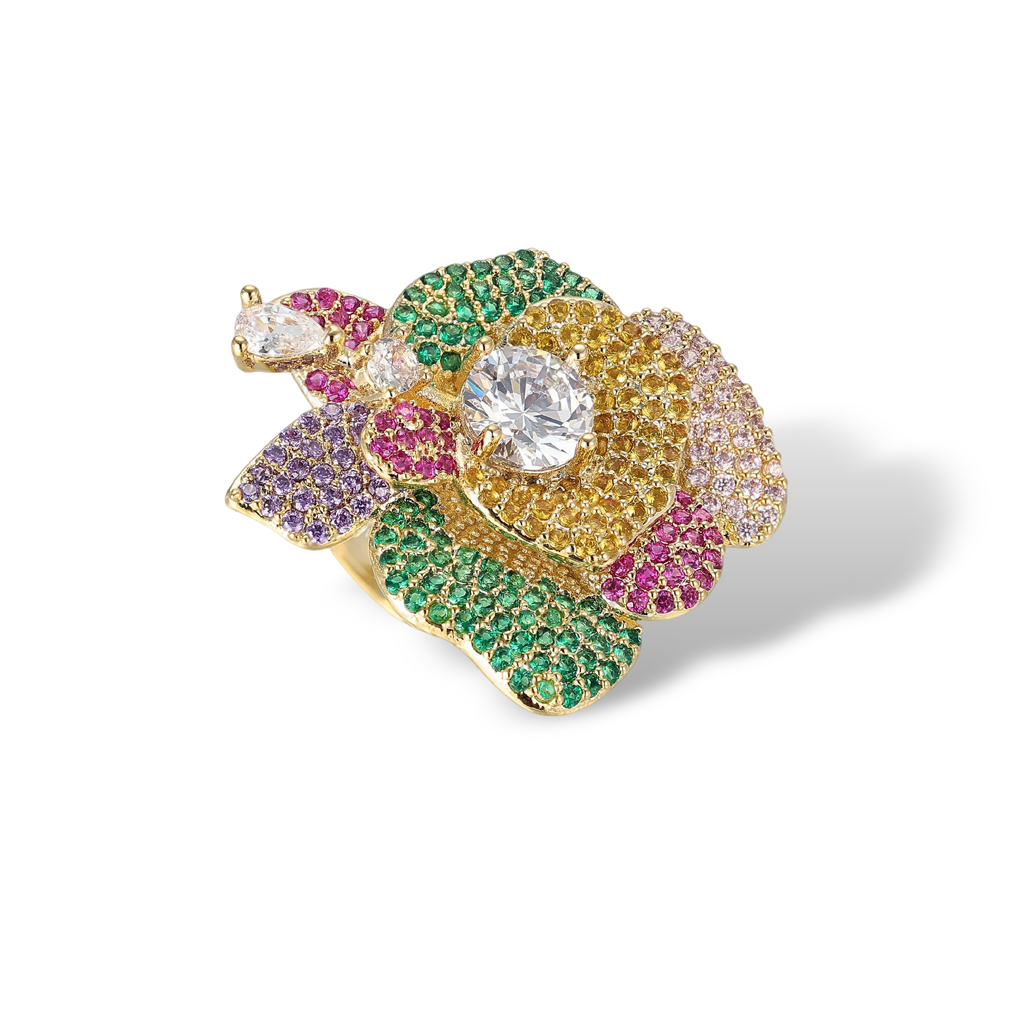 Éloïsia Multicolor Floral Open Ring