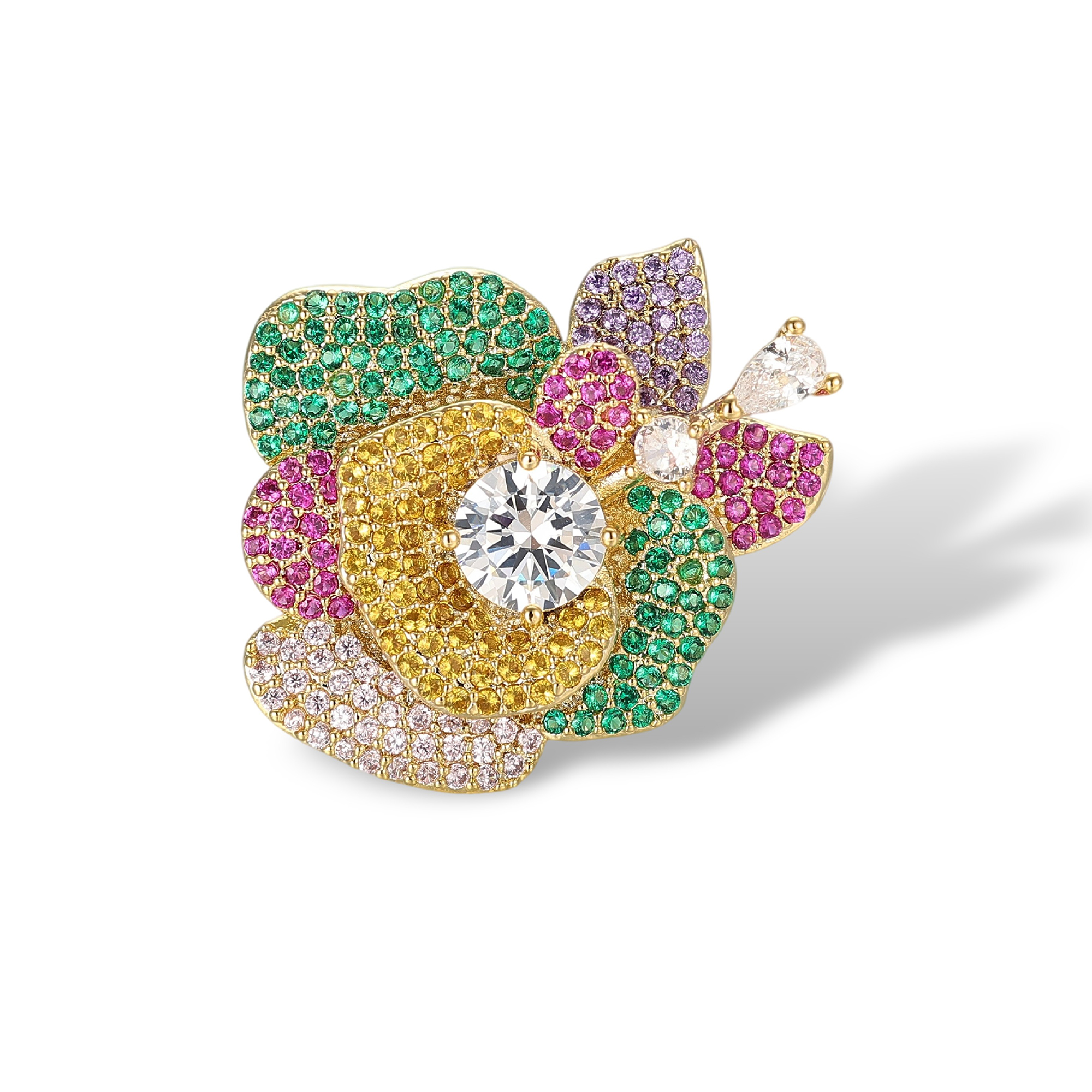 Éloïsia Multicolor Floral Open Ring