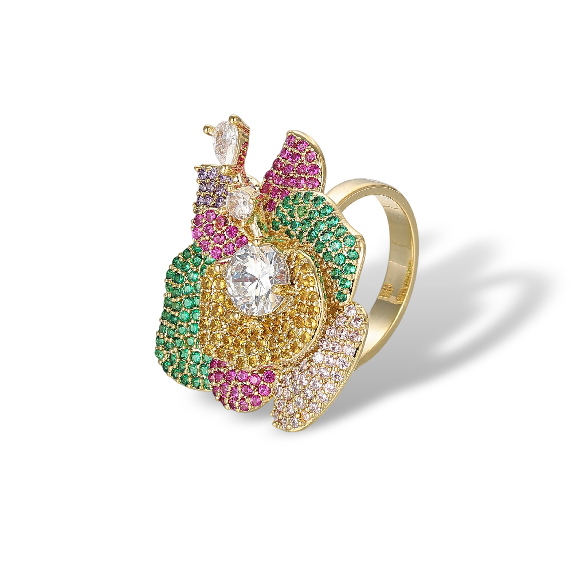 Éloïsia Multicolor Floral Open Ring