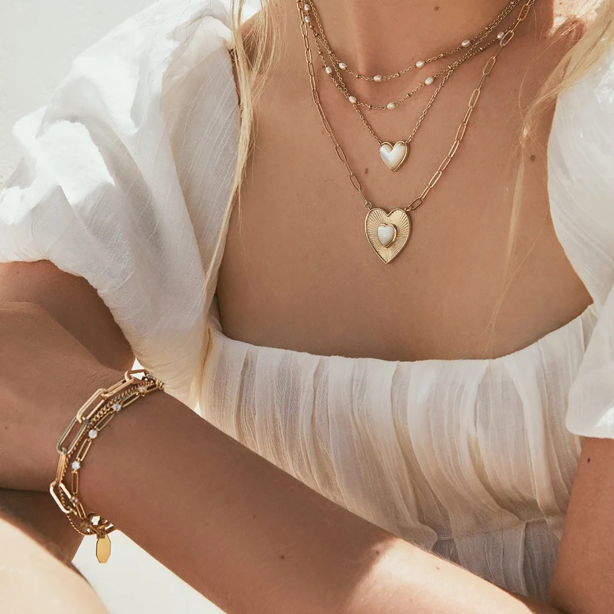 Émélia 18K Gold Paperclip Link Round Bracelet
