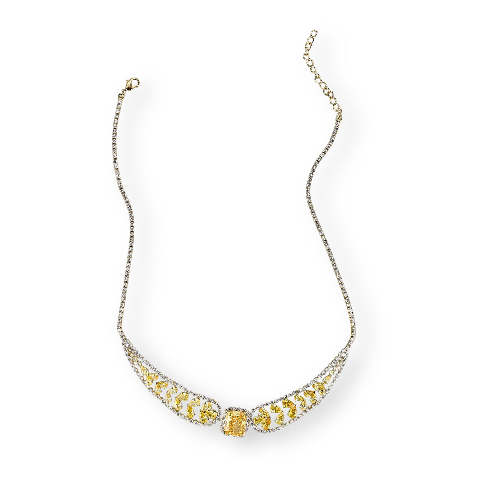 Éricanne Yellow Rectangular Wing Necklace