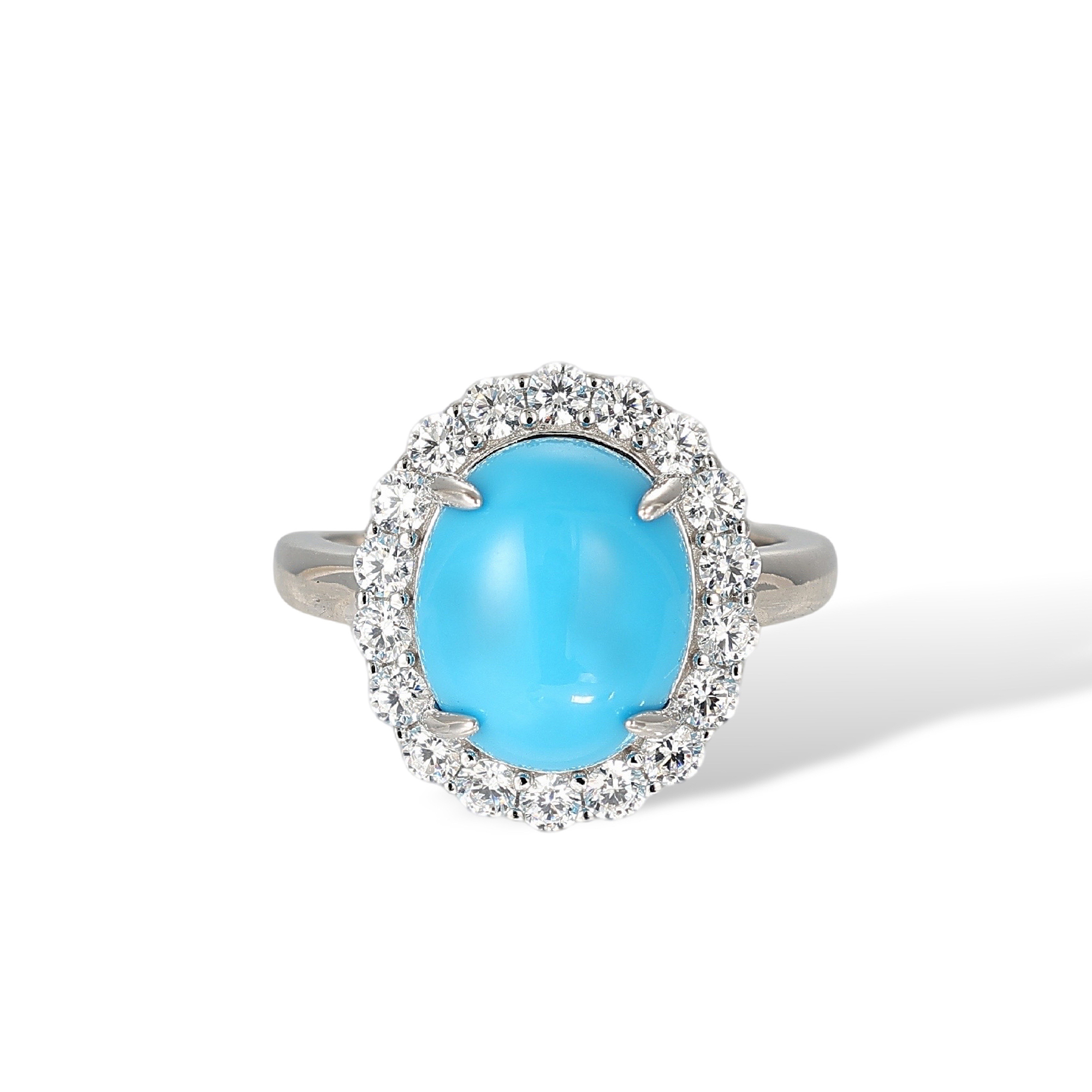 Évelyna Turquoise Oval Ring