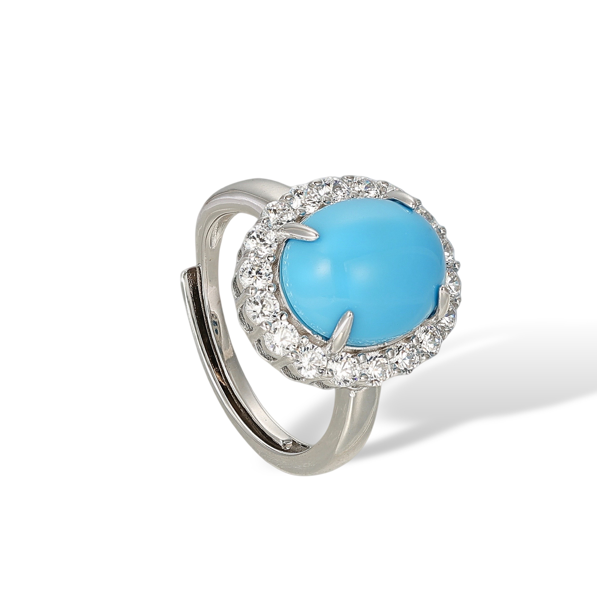 Évelyna Turquoise Oval Ring