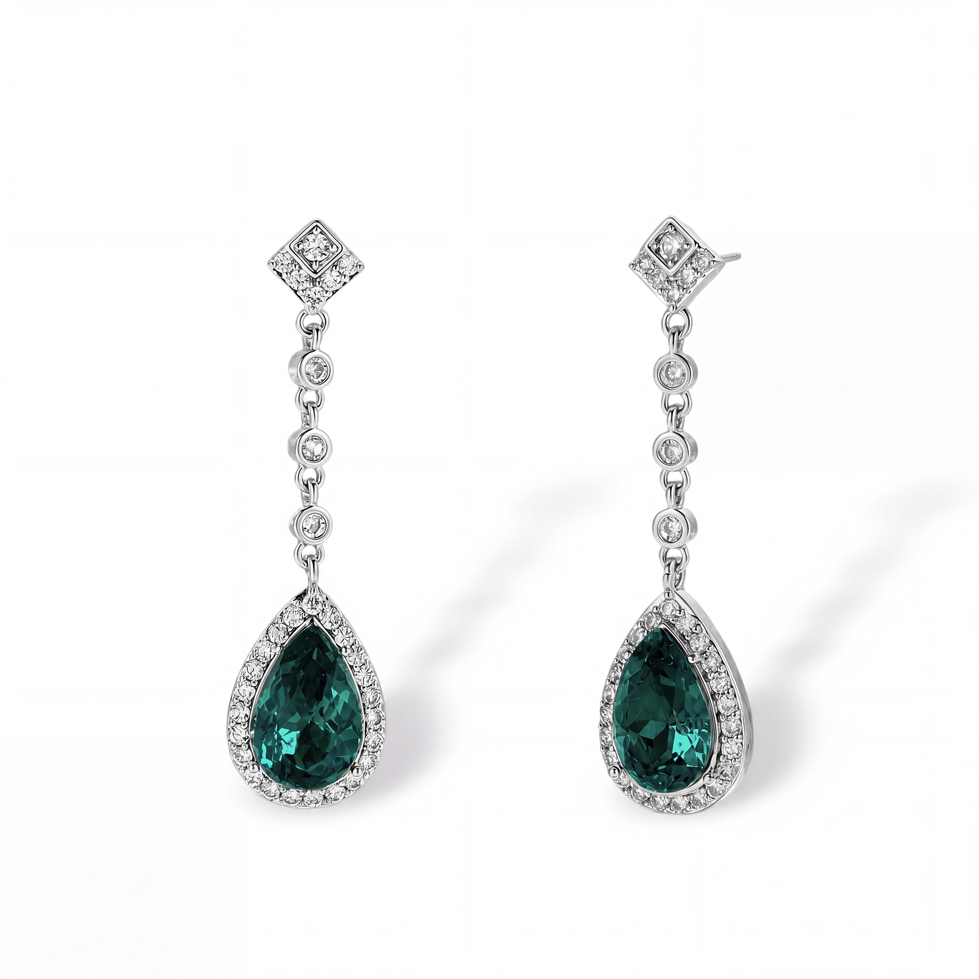 Adelvie Rhombus Teardrop Drop Earrings