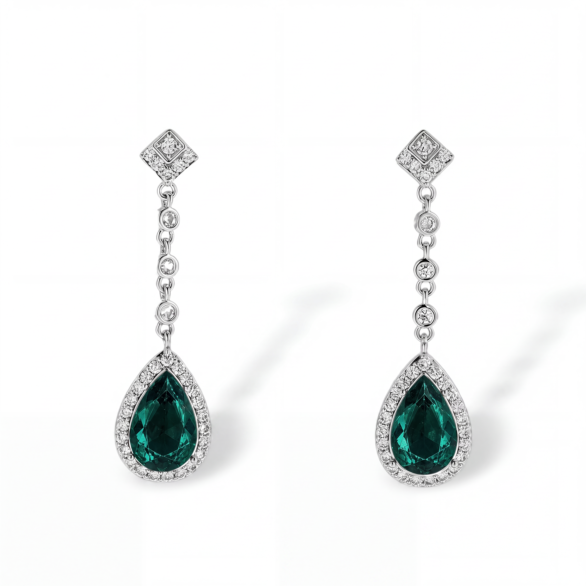 Adelvie Rhombus Teardrop Drop Earrings