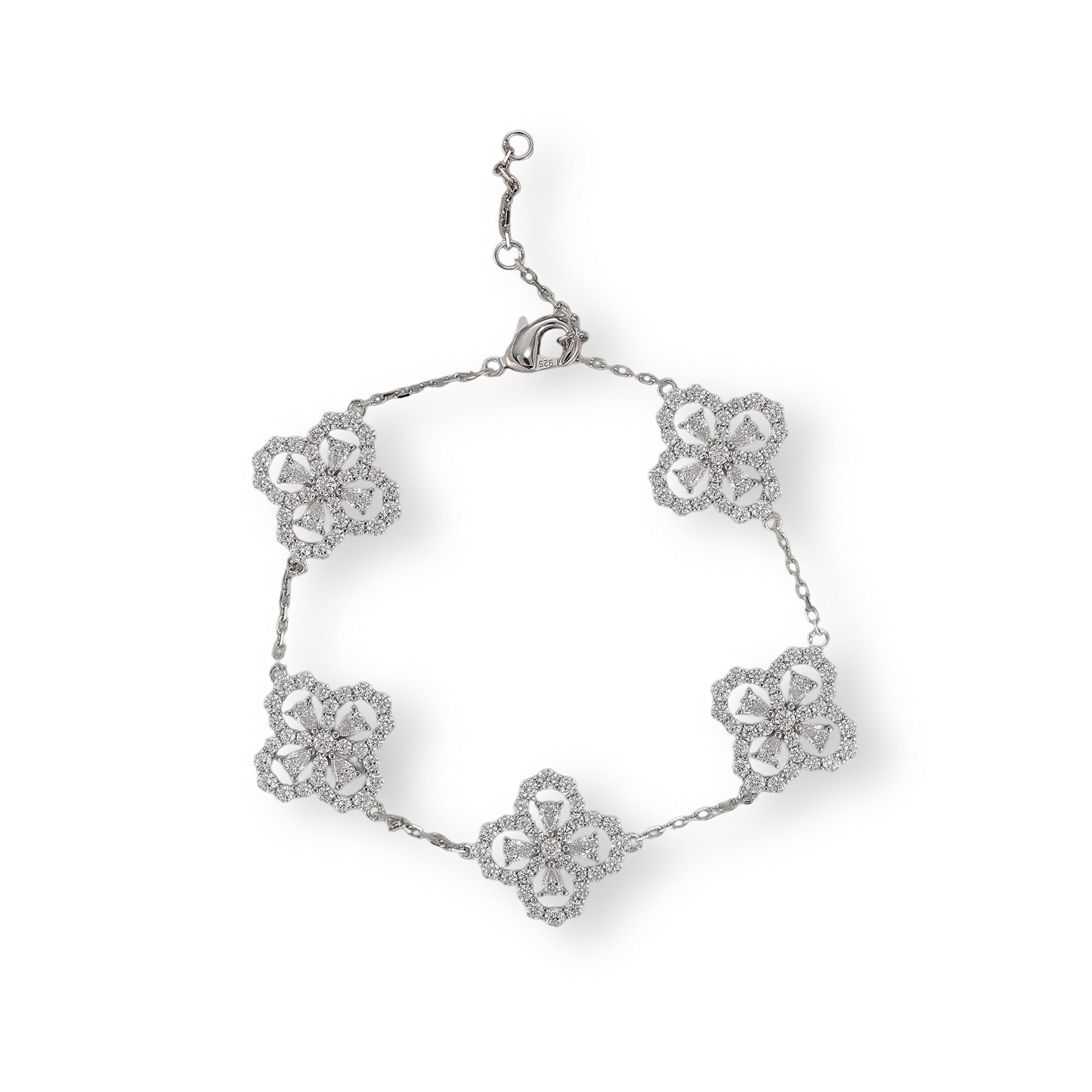 Amalthee White Trèfle Bracelet