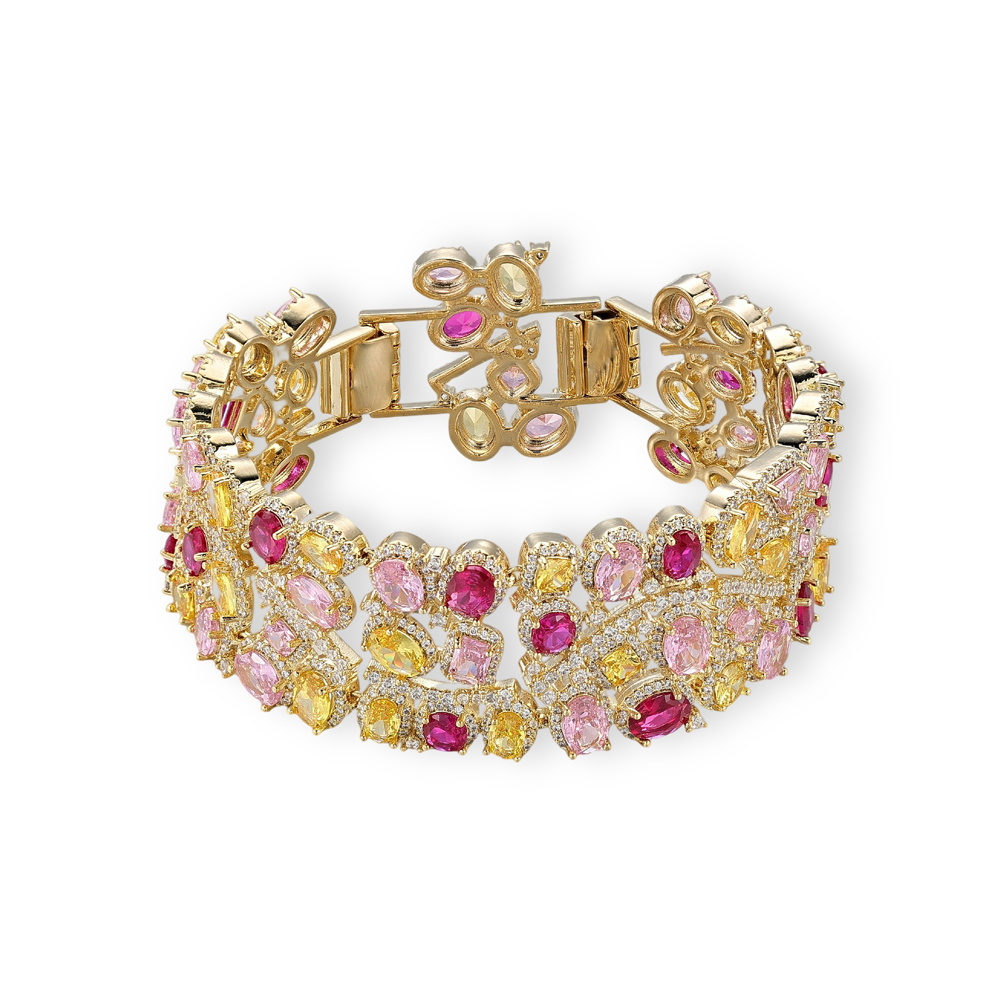 Ariadne 18K Gold Mixed Shape Wide Bracelet