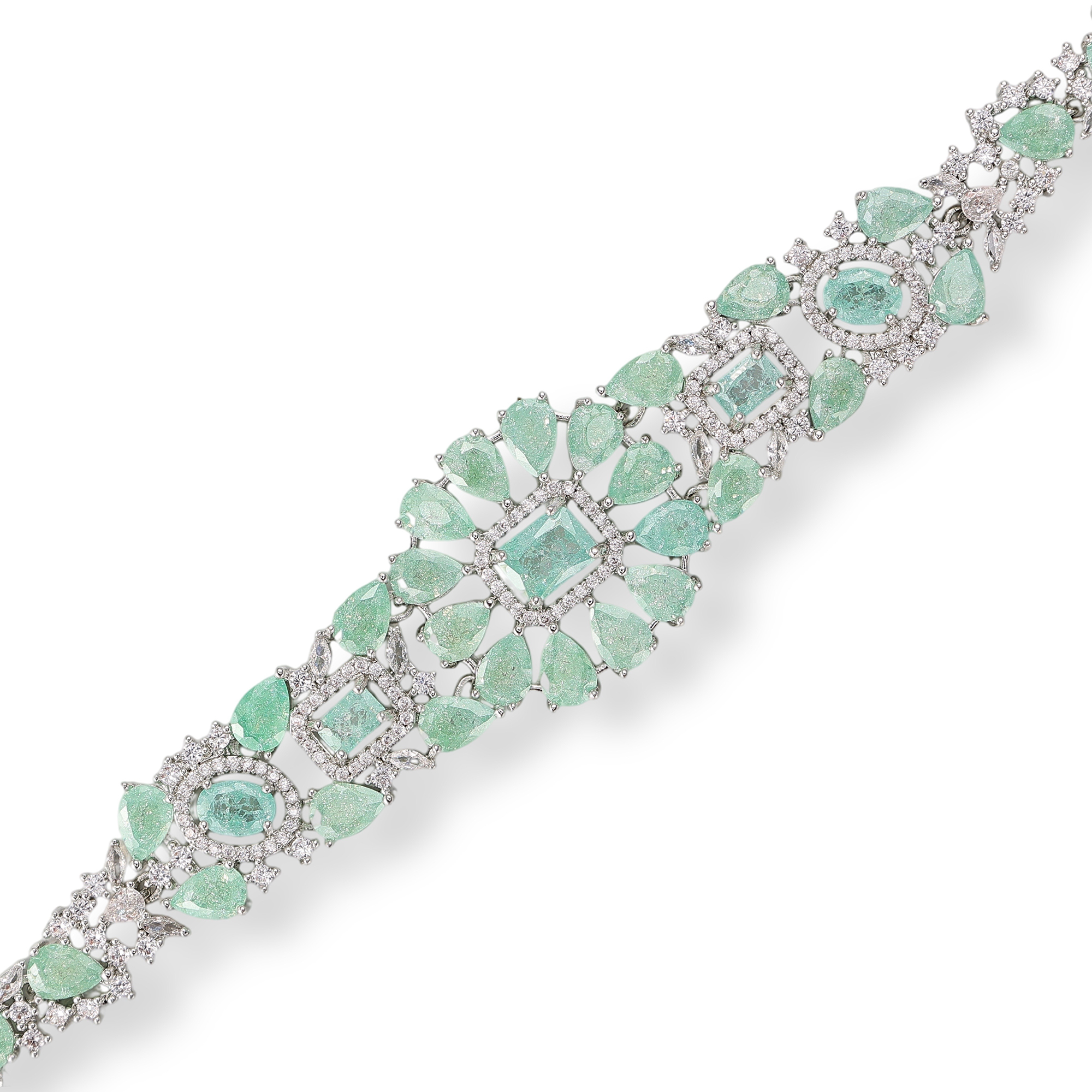 Arsinoé Mint Green Floral Bracelet