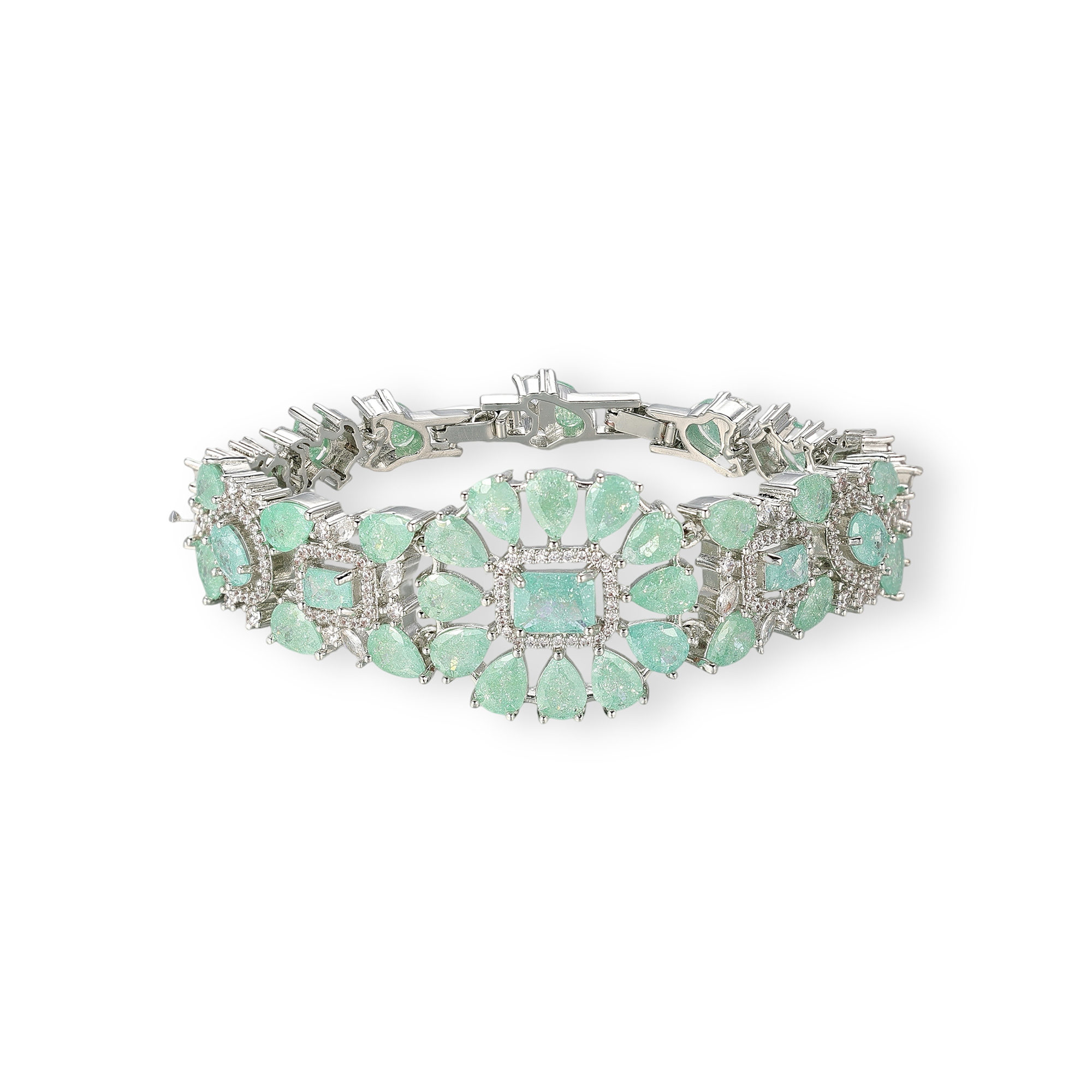 Arsinoé Mint Green Floral Bracelet