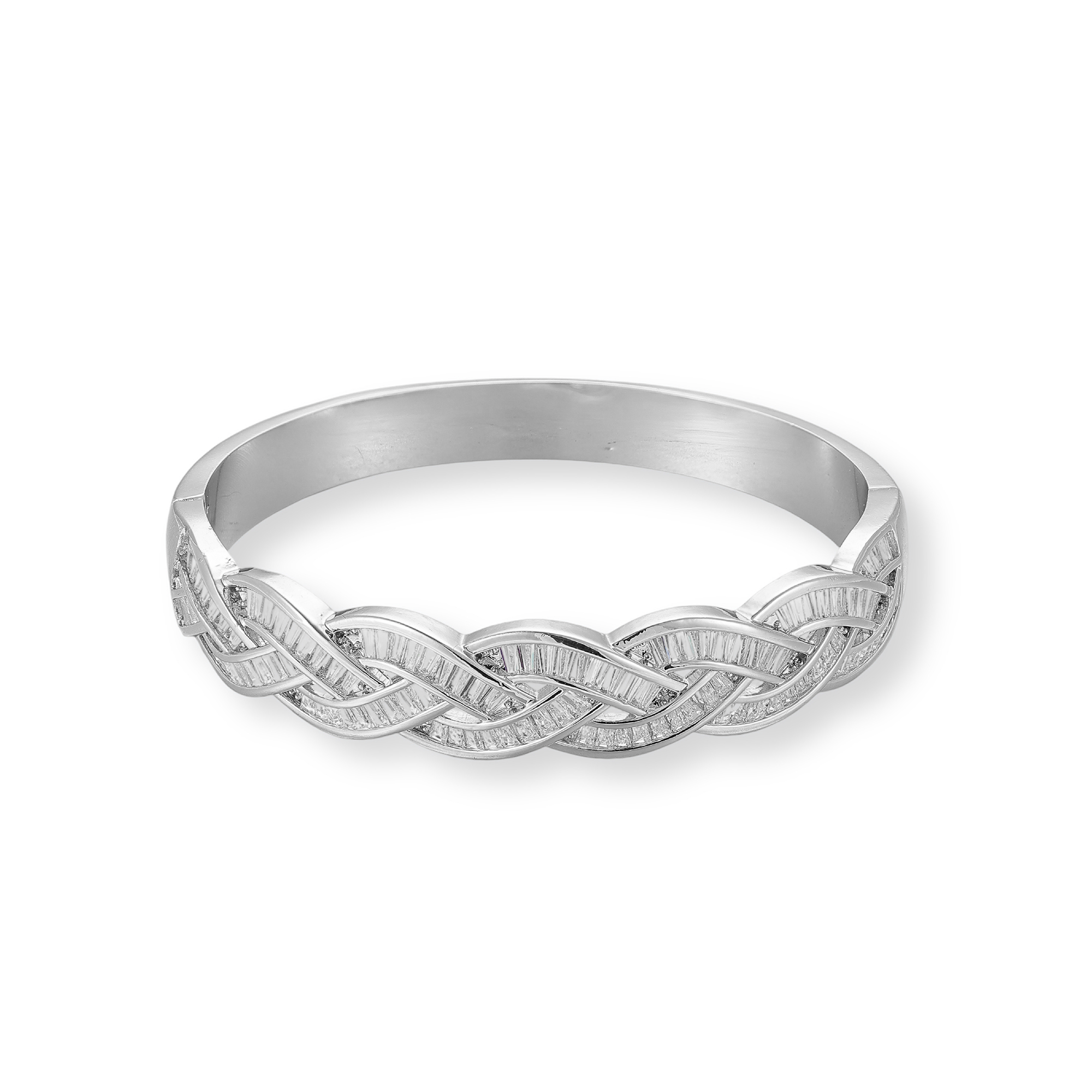 Aurégane 16K Gold Interwoven Baguette Bangle