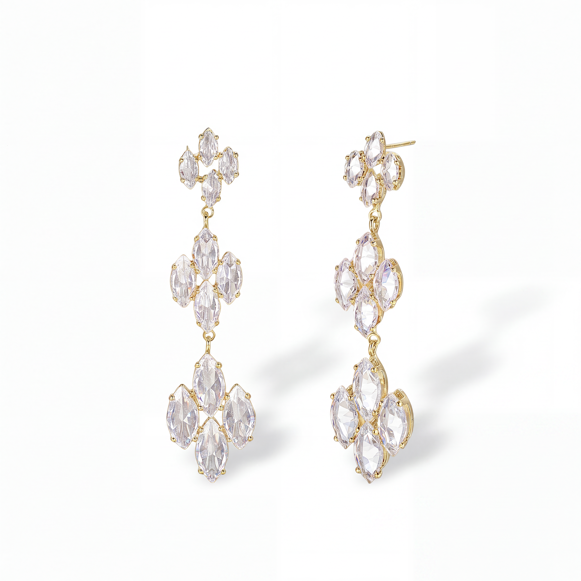 Béatriz 14K Gold Marquise Drop Earrings