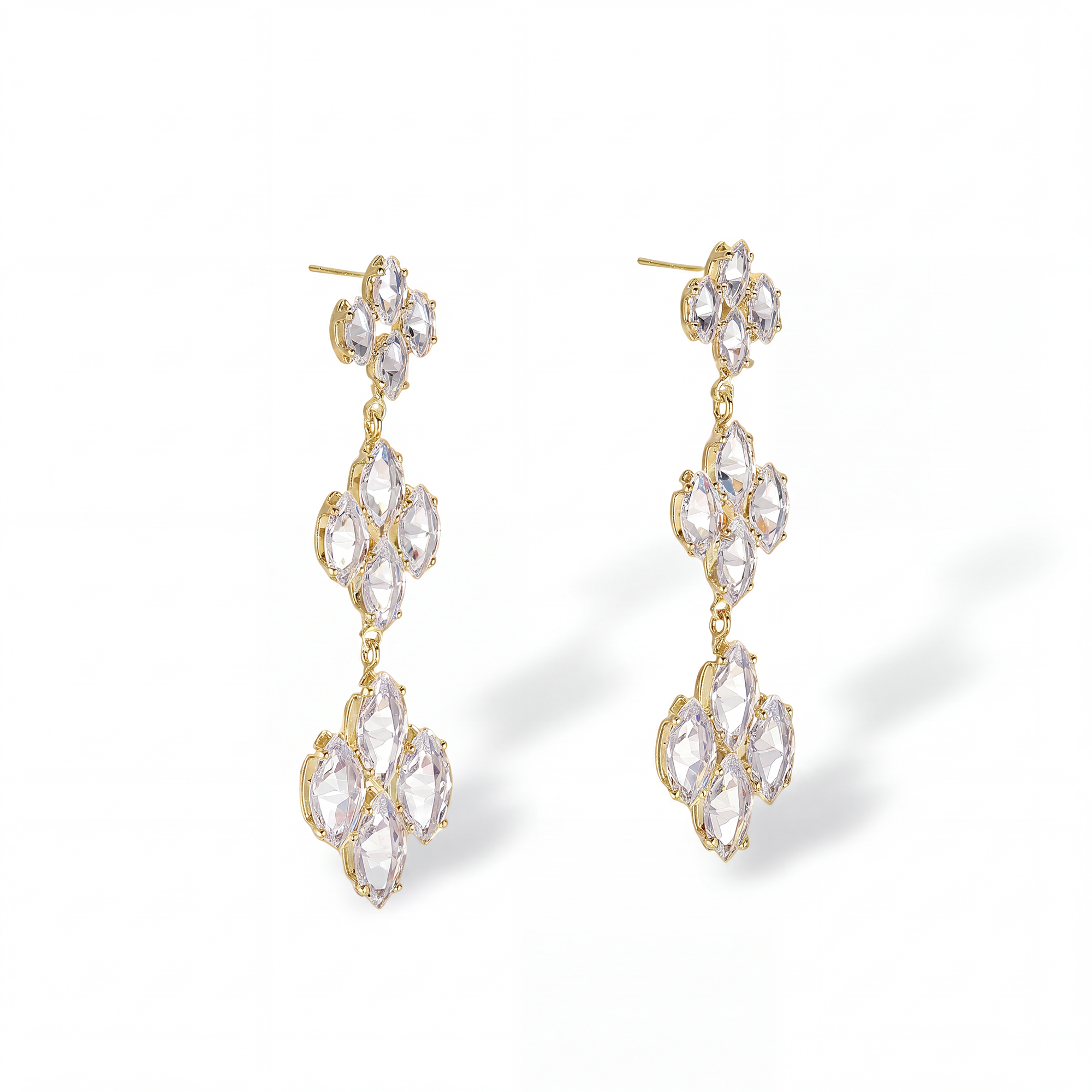Béatriz 14K Gold Marquise Drop Earrings
