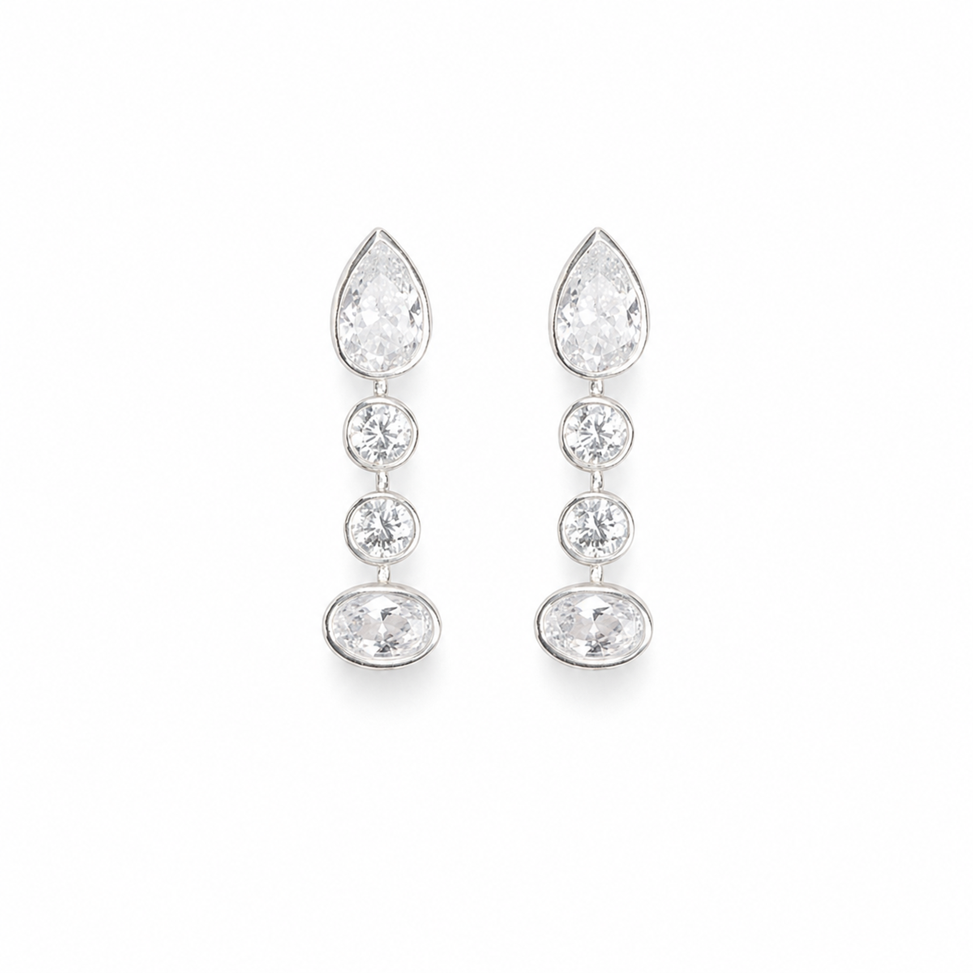 Bertrada 18K Gold Mixed Shape Drop Earrings