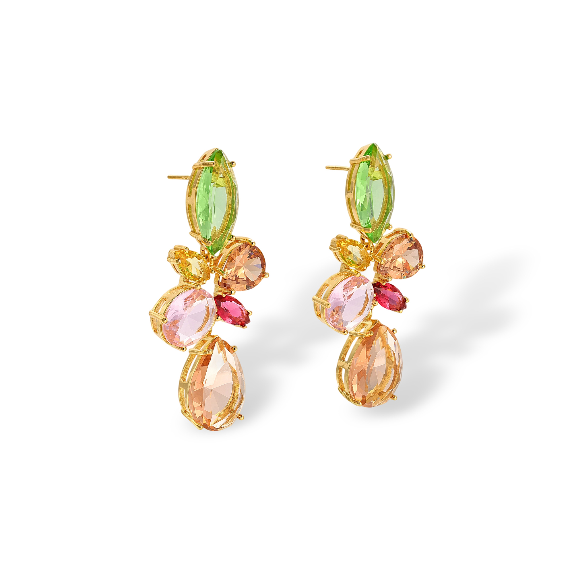 Célimana Multicolor Mixed Shape Drop Earrings