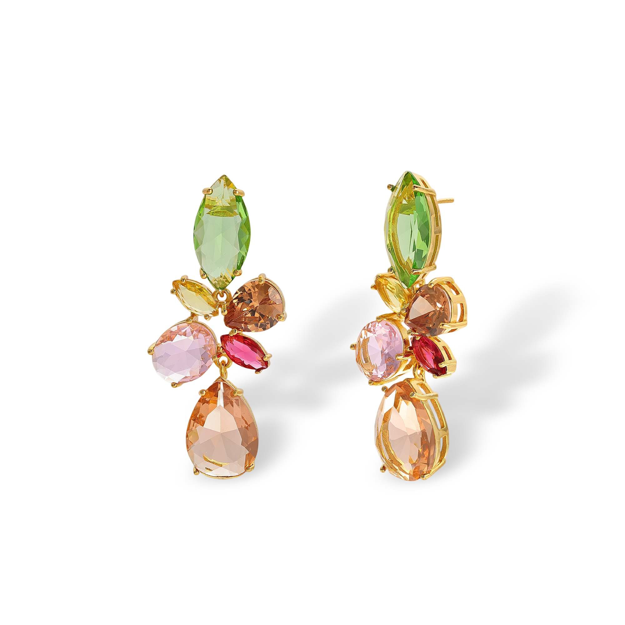 Célimana Multicolor Mixed Shape Drop Earrings