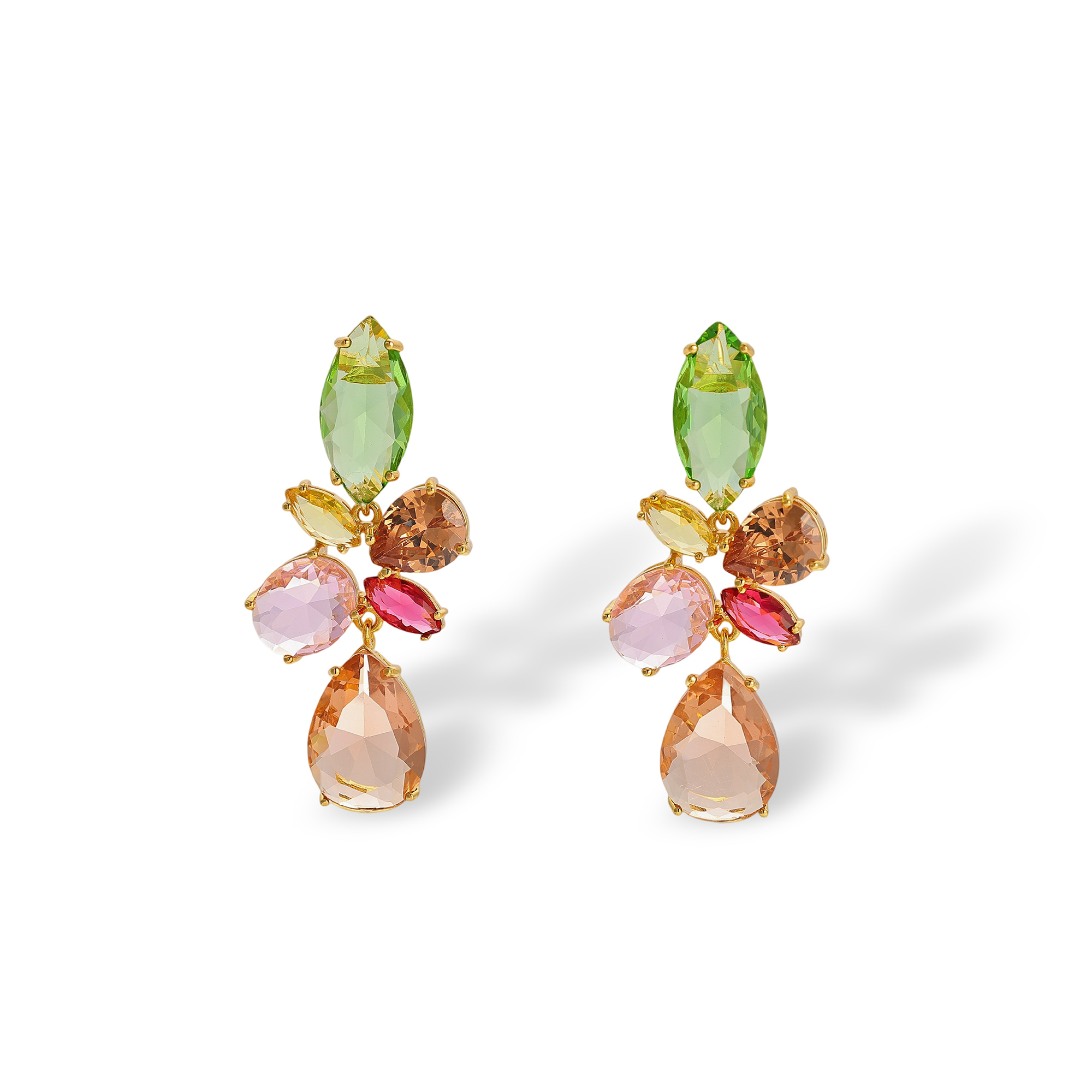 Célimana Multicolor Mixed Shape Drop Earrings